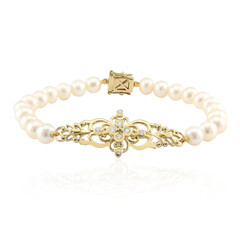 White Freshwater Pearl Silver Bracelet