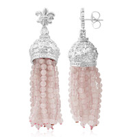 Rose Quartz Silver Earrings (Dallas Prince Designs)