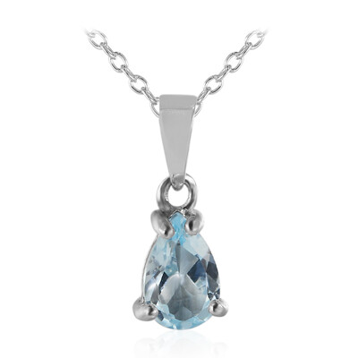 Sky Blue Topaz Silver Necklace