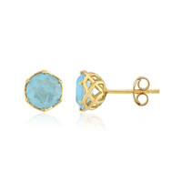 Blue Pastel Quartz Silver Earrings