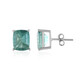 Green Fluorite Silver Earrings