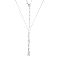 White Topaz Silver Necklace (Adela Silber)