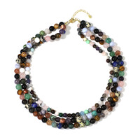 Neon Blue Apatite Silver Necklace
