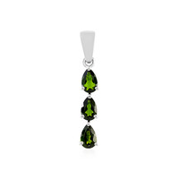 Russian Diopside Silver Pendant