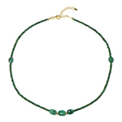 Zambian Emerald Silver Necklace
