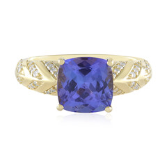 9K AAA Tanzanite Gold Ring (de Melo)