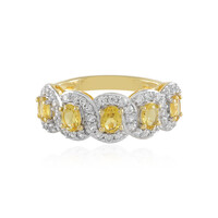 Yellow Beryl Silver Ring