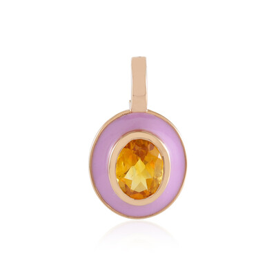 Citrine Silver Pendant (Adela Silber)