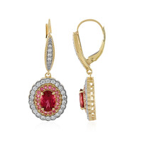 9K Pink Tourmaline Gold Earrings (Adela Gold)