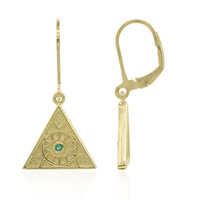 Brazilian Emerald Silver Earrings