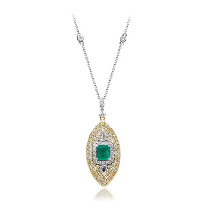 14K Colombian Emerald Gold Necklace (CIRARI)