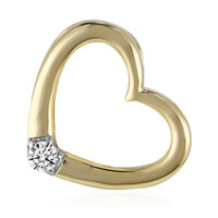 9K SI1 (G) Diamond Gold Pendant