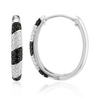 Black Spinel Silver Earrings