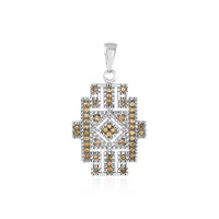 Brown Zircon Silver Pendant