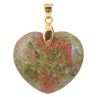 Unakite Silver Pendant