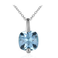 Sky Blue Topaz Silver Necklace