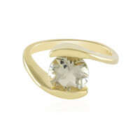 Green Amethyst Silver Ring