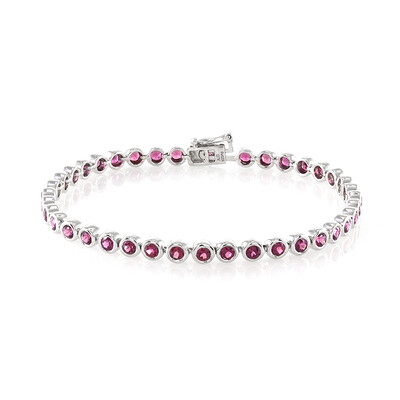 Rhodolite Silver Bracelet