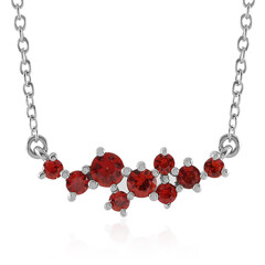 Tanzanian Ruby Silver Necklace (Adela Silber)