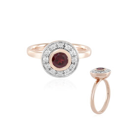 Raspberry Rhodolite Silver Ring