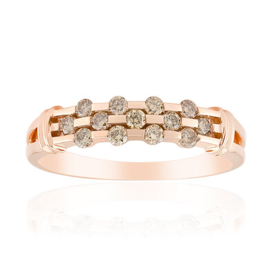 9K SI1 Argyle Rose De France Diamond Gold Ring (Annette)