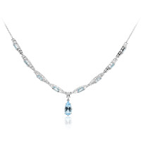 Sky Blue Topaz Silver Necklace