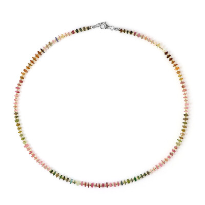 Fancy Tourmaline Silver Necklace