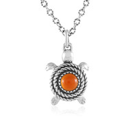 Red Onyx Silver Necklace (Desert Chic)