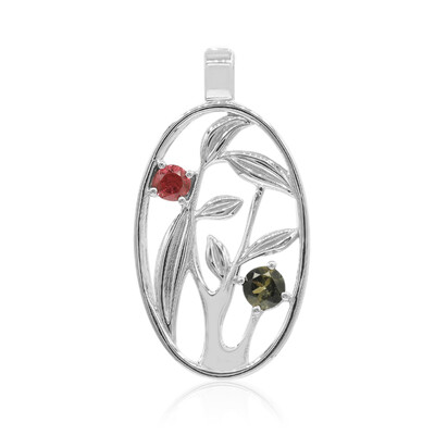 Green Tourmaline Silver Pendant (VIENNA 1903)