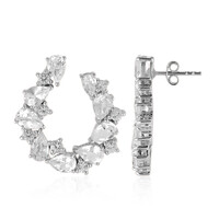 White Topaz Silver Earrings