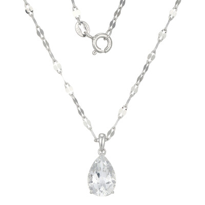 White Topaz Silver Necklace