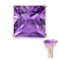 Amethyst Silver Ring (Gems en Vogue)