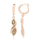 Fancy Diamond Silver Earrings