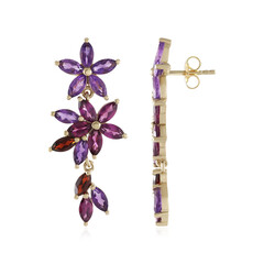 Zambian Amethyst Silver Earrings