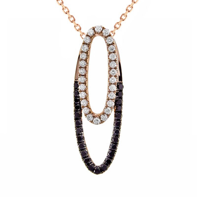 10K Black Diamond Gold Necklace