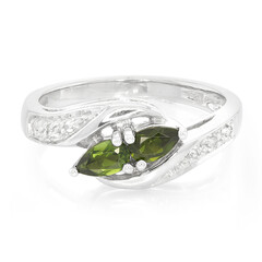 Cuprian Tourmaline Silver Ring