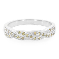 Fancy Diamond Silver Ring