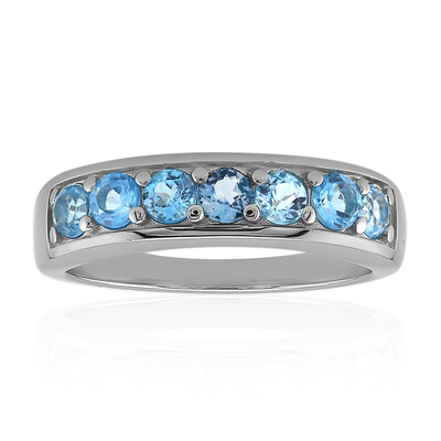 Swiss Blue Topaz Silver Ring