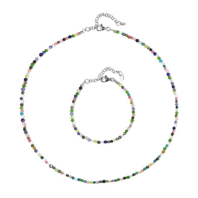 Russian Diopside Silver Set