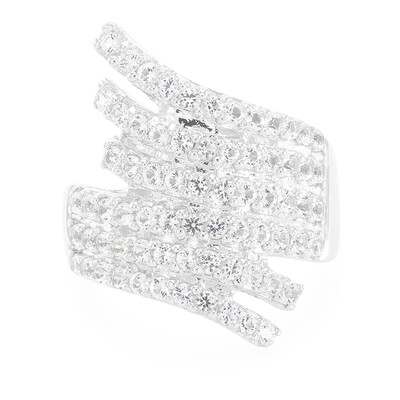 White Topaz Silver Ring