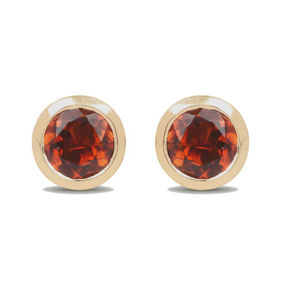 14K Orange Tourmaline Gold Earrings