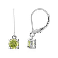 Burmese Peridot Silver Earrings