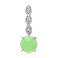 Imperial Chrysoprase Silver Pendant