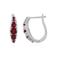 Madagascar Ruby Silver Earrings