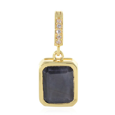 Anthracite Sapphire Silver Pendant
