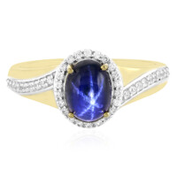 Blue Star Sapphire Silver Ring