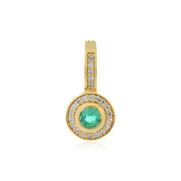 Russian Emerald Silver Pendant