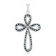 Fancy Diamond Silver Pendant