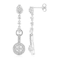 White Topaz Silver Earrings