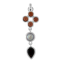 Almandine Garnet Silver Pendant